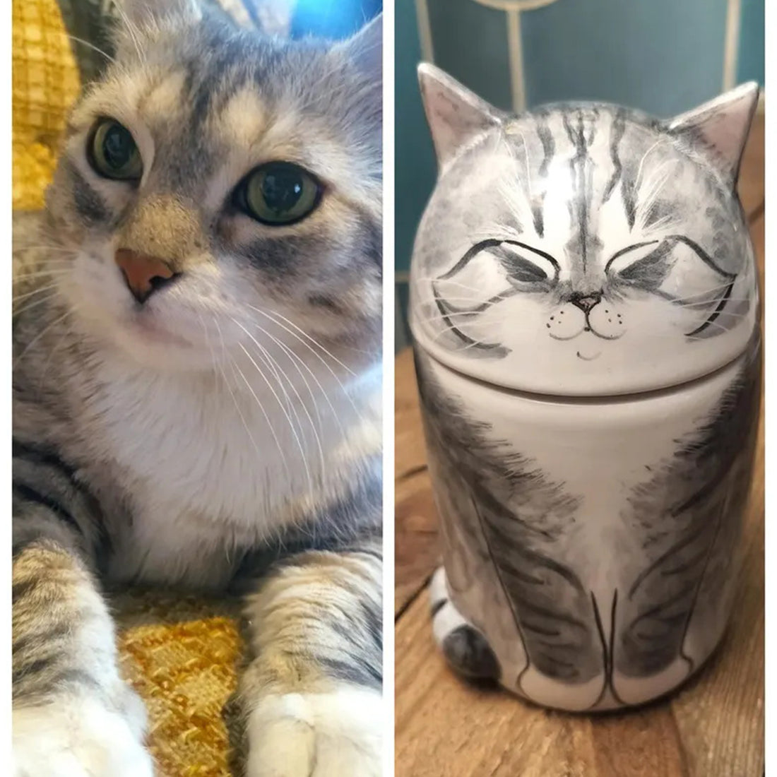 Custom Pet Memorial Urn – Hand-Painted From Your Pet’s Photo