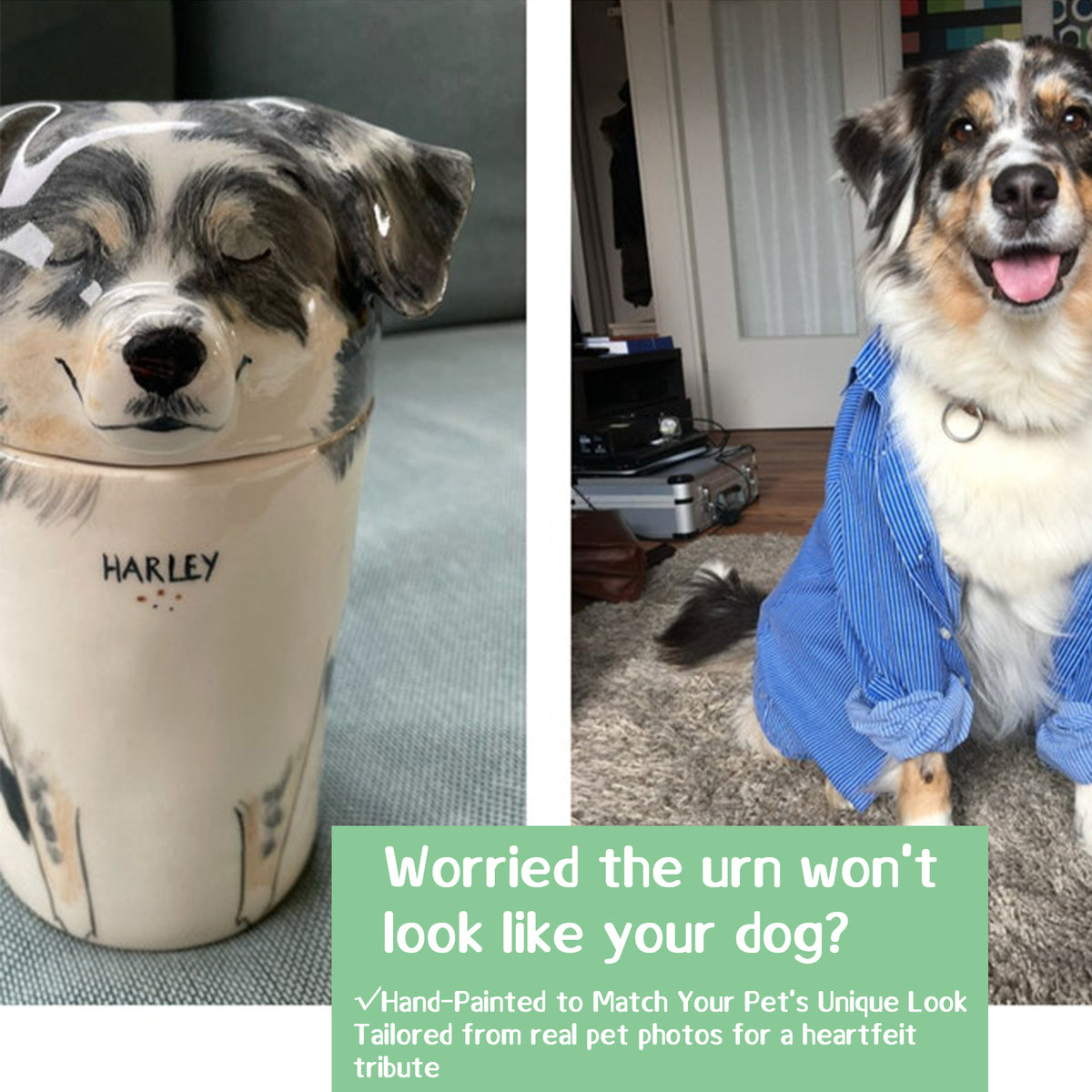 Custom Pet Memorial Urn – Hand-Painted From Your Pet’s Photo