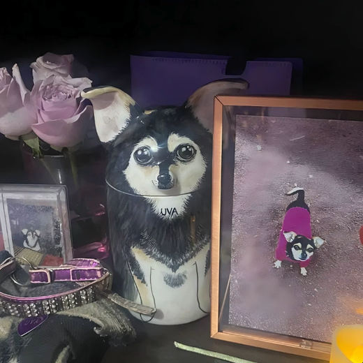 Customer photo of custom pet memorial