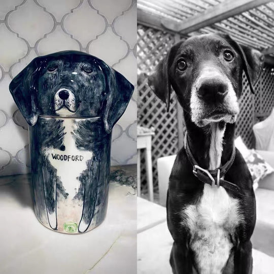 Finished hand-sculpted pet memorial urn example 11