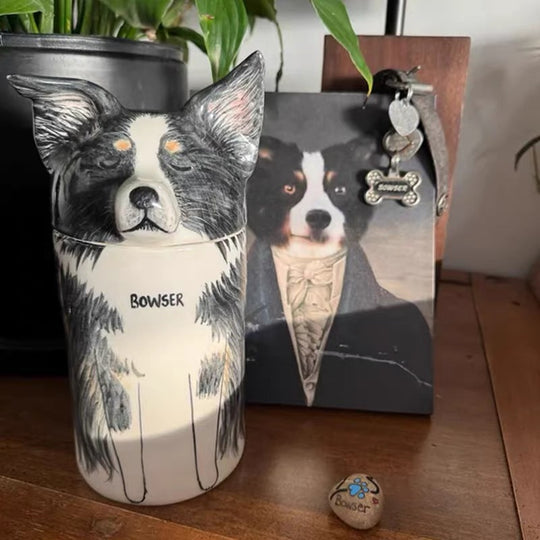 Finished hand-sculpted pet memorial urn example 7